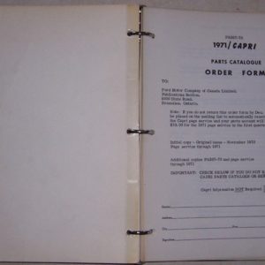 1971 FORD CAPRI PARTS UK
