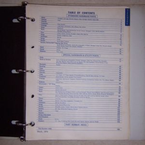1974 FORD STANDARD PARTS CATAL